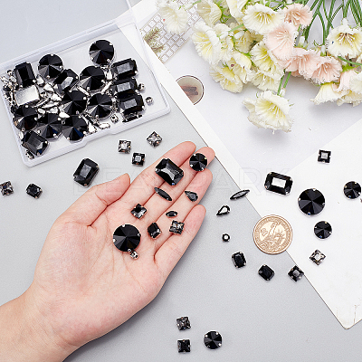100Pcs 10 Style Sew on Rhinestone RGLA-PH0001-15-1