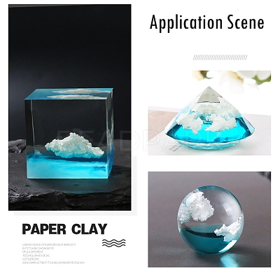 Cloud Paper Crane Ocean Fill Mud X-DIY-E032-04-1