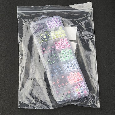 280Pcs 14 Styles Opaque White Acrylic European Beads MACR-YW0002-45-1