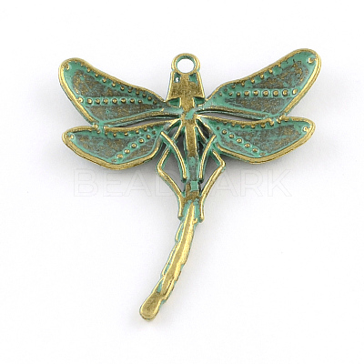 Dragonfly Zinc Alloy Big Pendant Rhinestone Settings X-PALLOY-R065-090-FF-1