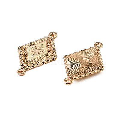 Alloy Textured Connector Charms AL-CBA75EE-12KCG-1