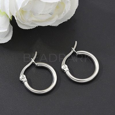 Tarnish Resistant 304 Stainless Steel Hoop Earrings EJEW-F105-12P-1