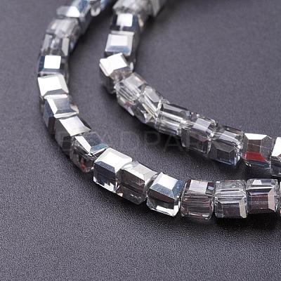 Electroplate Glass Beads Strands EGLA-D018-4x4mm-19-1