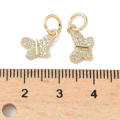 Brass Micro Pave Cubic Zirconia Pendants KK-D386-12G-1