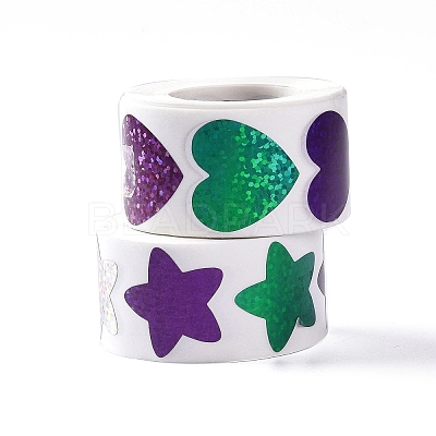 8 Patterns PVC Self Adhesive Glitter Stickers DIY-A042-14A-1