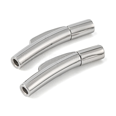 Tarnish Resistant Column 304 Stainless Steel Bayonet Necklace Clasps STAS-O035-05-1