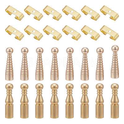 16Pcs Brass Bolo Tie Slide Clasps KK-NB0004-19-1