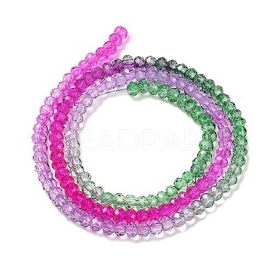 Transparent Painted Glass Beads Strands LS-DGLA-A034-T2mm-A06-1