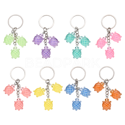 Tortoise Theme Gradient Color & Luminous Resin  Pendant Decoration KEYC-YW00154-01-1