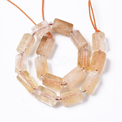 Natural Citrine Beads Strands X-G-S345-8x11-013-1