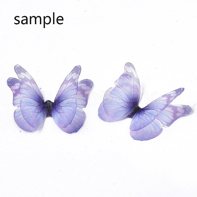 Polyester Fabric Wings Crafts Decoration X-FIND-S322-008B-01-1