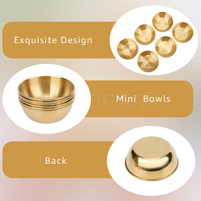 6Pcs Stainless Steel Dipping Bowls AJEW-CP0009-70G-1