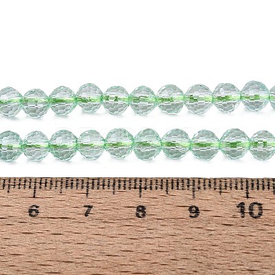Dyed Transparent Crackle Glass Beads Strands GLAA-Q108-01A-A05-1