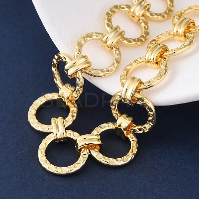 Brass Ring Chain Link  Bracelets for Women Men LS-BJEW-K273-16G-1