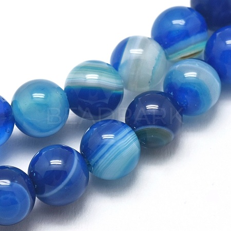 Natural Striped Agate/Banded Agate Beads Strands G-I254-03C-05-1