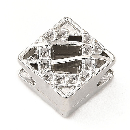 Alloy European Bead Rhinestone Settings FIND-E041-20P-1