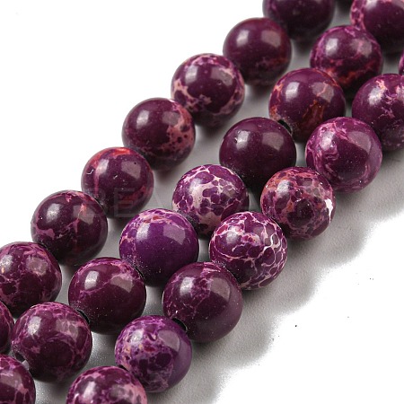 Synthetic Imperial Jasper Dyed Beads Strands G-D077-A01-01D-1