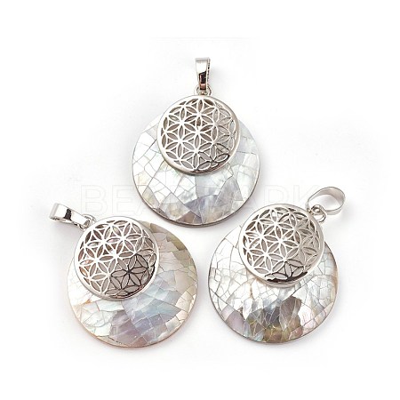 Shell Pendants KK-F751-M-B03-1