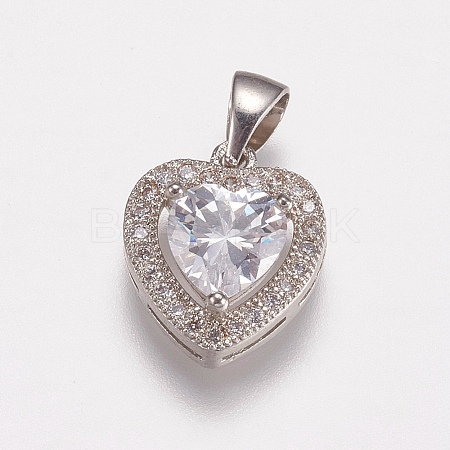 Brass Micro Pave Cubic Zirconia Charms LS-ZIRC-E143-58B-P-1