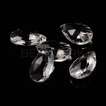 Faceted Teardrop Glass Pendants LS-GLAA-O008-B01-1