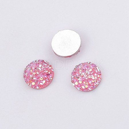 Druzy Resin Cabochons LS-RESI-WH0026-03A-01-1