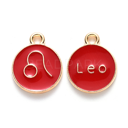 Alloy Enamel Pendants X-ENAM-S124-01A-07G-1