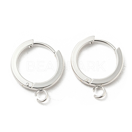 201 Stainless Steel Huggie Hoop Earrings Findings STAS-A167-01G-S-1