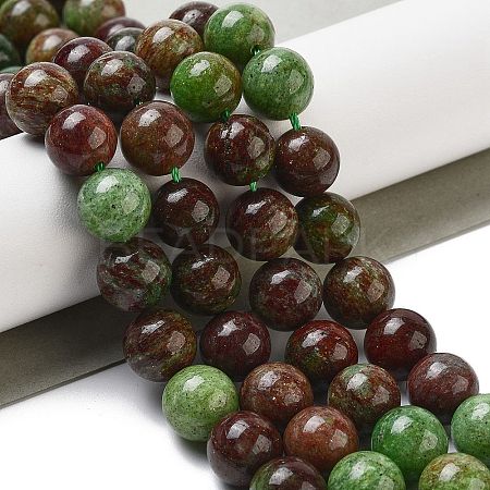 Natural Green Opal Beads Strands G-H045-A03-10MM-1