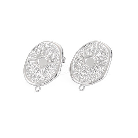 304 Stainless Steel Stud Earring Findings STAS-N097-237P-1