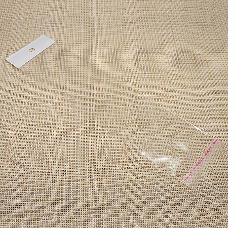 Transparent Rectangle Self Adhesive Cellophane Bags for Necklace Display Cards OPC-M001-01-1