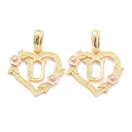 Real 18K Gold Plated Brass  Pendants KK-J042-43G-U-1