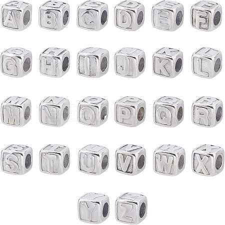 26Pcs 26 Styles 316 Surgical Stainless Steel European Beads STAS-UN0020-78P-1
