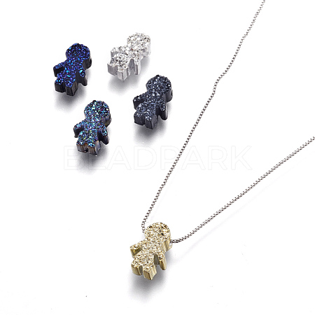 (Jewelry Parties Factory Sale)Brass Pendant Necklaces NJEW-I105-07P-1