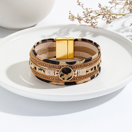 Leather Multi-strand Bracelets PW-WG44847-02-1