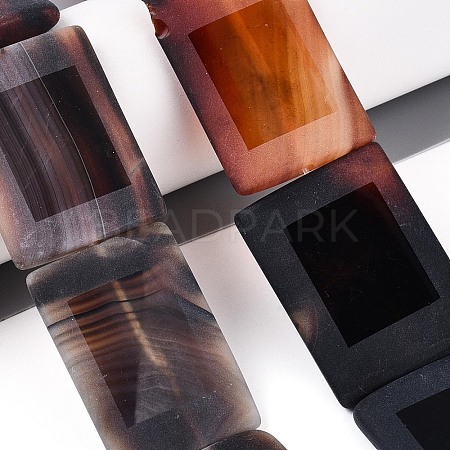 Dyed Natural Agate Beads Strands G-T144-25B-03-1