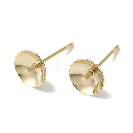 Brass Studs Earrings Finding KK-K383-01E-G-1