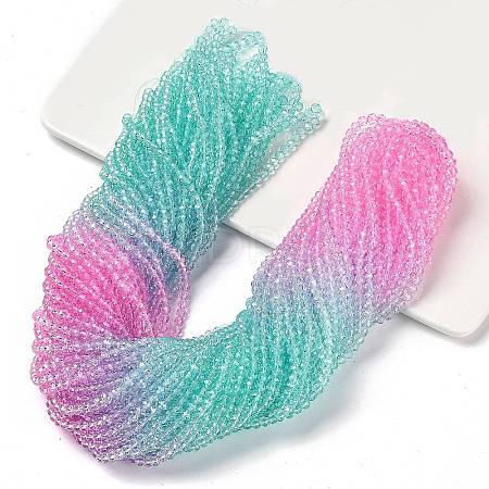 Transparent Painted Glass Beads Strands LS-DGLA-A034-T4mm-A10-1