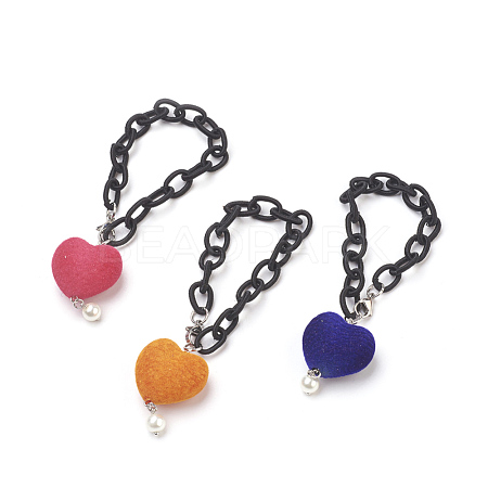 Handmade Silk Chains Charm Bracelets BJEW-JB03875-1