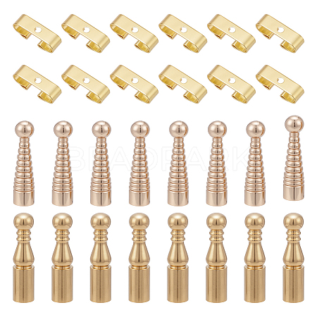 16Pcs Brass Bolo Tie Slide Clasps KK-NB0004-19-1