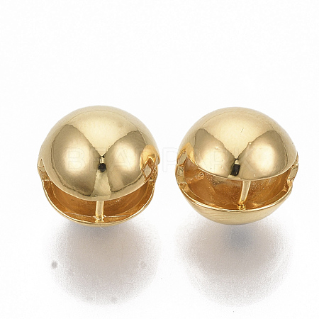 Brass Ball Clip-on Earrings KK-T049-22GC-NF-1