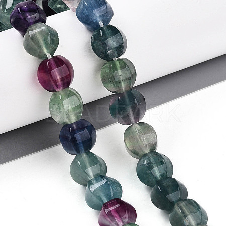 Natural Colorful Fluorite Beads Strands G-T139-55-1