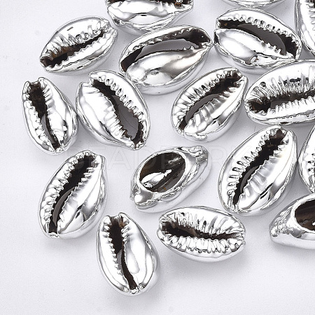 UV Plated Natural Cowrie Shell Beads X-SHEL-S266-06B-1