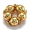 Rack Plating Brass Magnetic Clasps with Loops LS-KK-F801-03A-G-1
