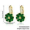 Brass Flower Hoop Earrings JJ3056-10-2