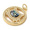 Rack Plating Brass Cubic Zirconia Pendants KK-K385-082G-01-2
