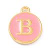 Golden Plated Alloy Enamel Charms X-ENAM-Q437-14B-1