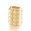 Brass Micro Pave Cubic Zirconia Beads ZIRC-G162-09G-2