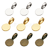Tibetan Style Alloy Glue On Flat Pad Pendant Bails TIBE-TA0001-10-1
