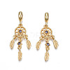 Rack Plating Alloy European Dangle Charms MPDL-N039-214G-1