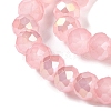 Baking Electroplate Glass Beads Strands DGLA-A039-J10mm-B08-3